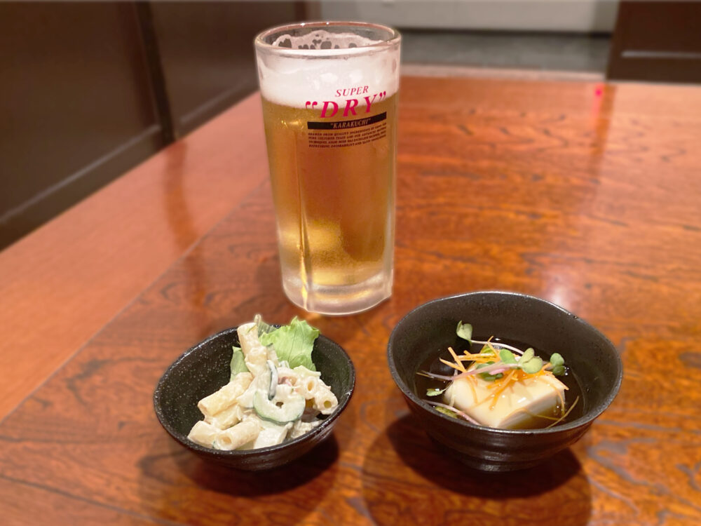 ビールとお通し